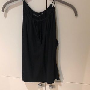 Black silk top
